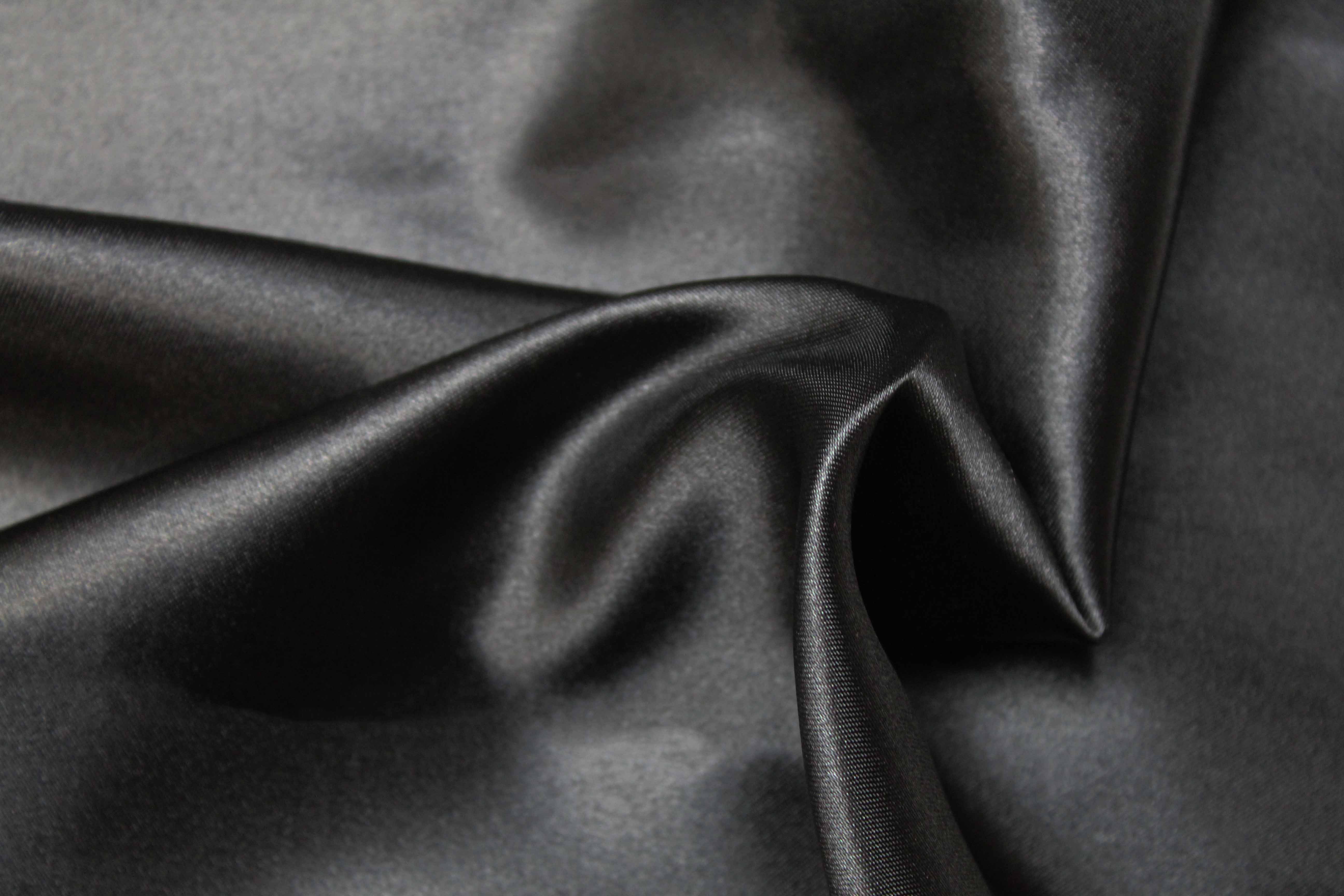 POLY SATIN - BLACK